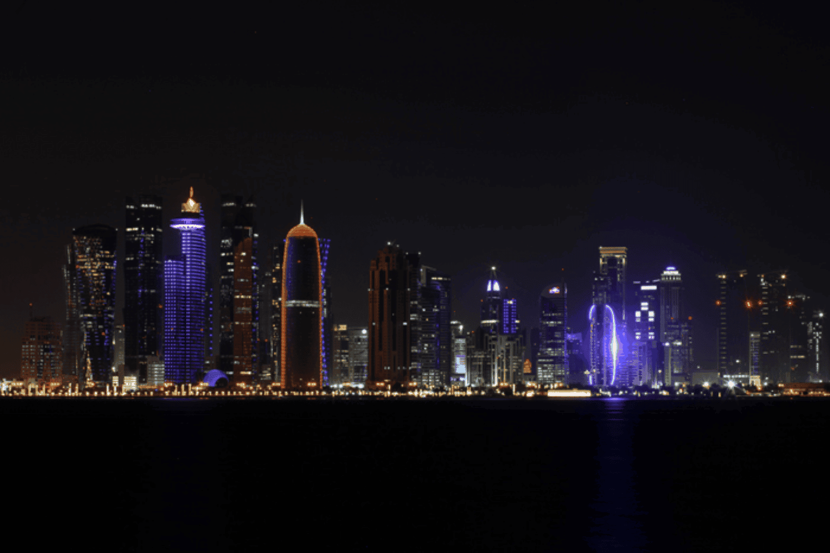 Doha Skyline Nacht