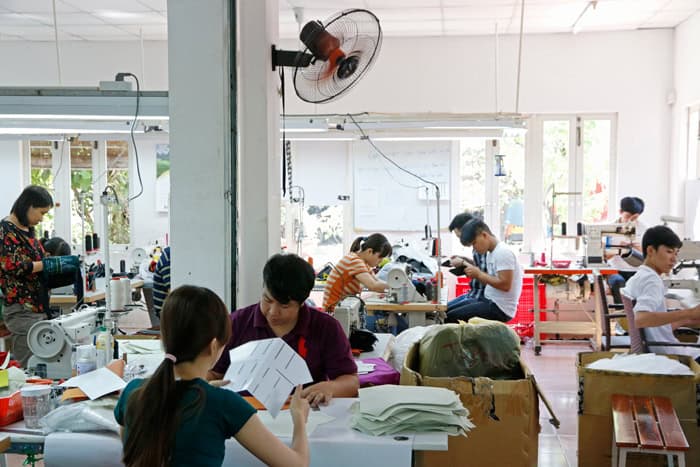 Vietnam Produktion Rucksack - Reiseblog Bravebird