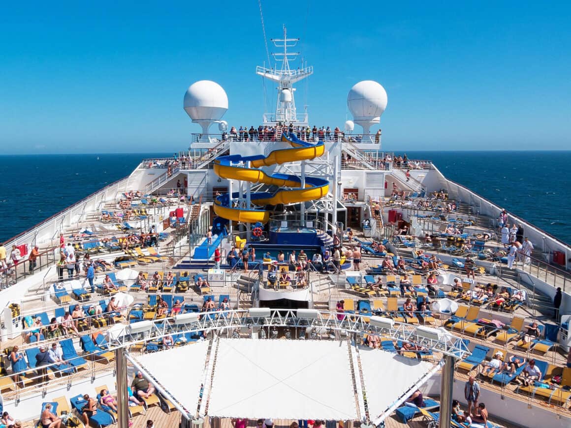 Feinstaubbelastung auf Kreuzfahrtschiffen an Deck