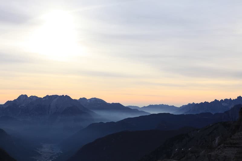 Sonnenaufgang in Südtirol - Drei Zinnen - Reiseblog Bravebird