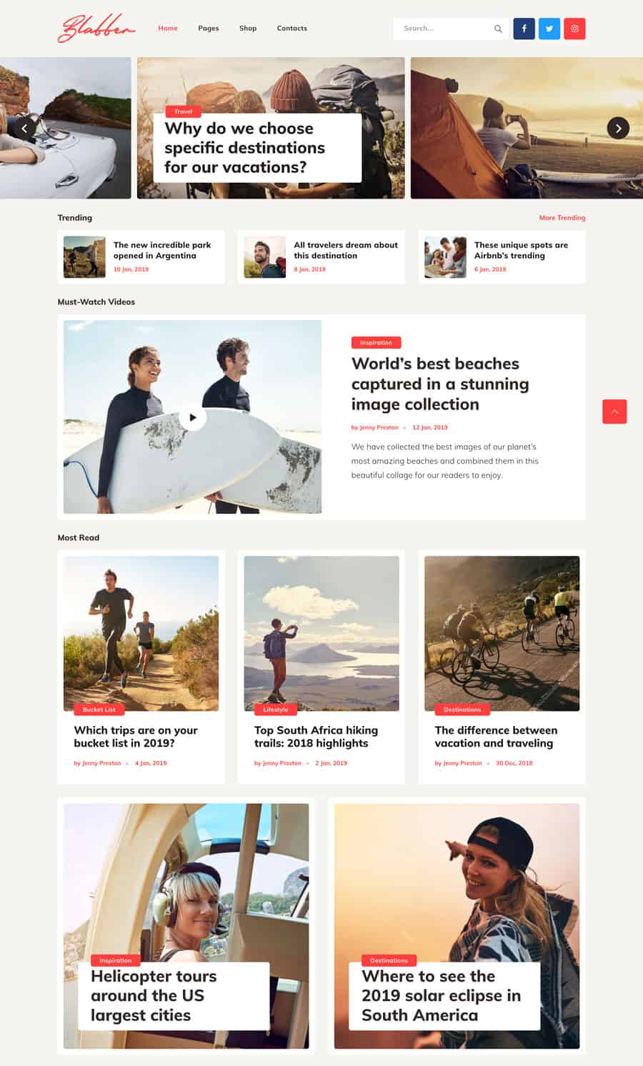 Blabber WordPress Theme für Reiseblog Lifestyle-Blog