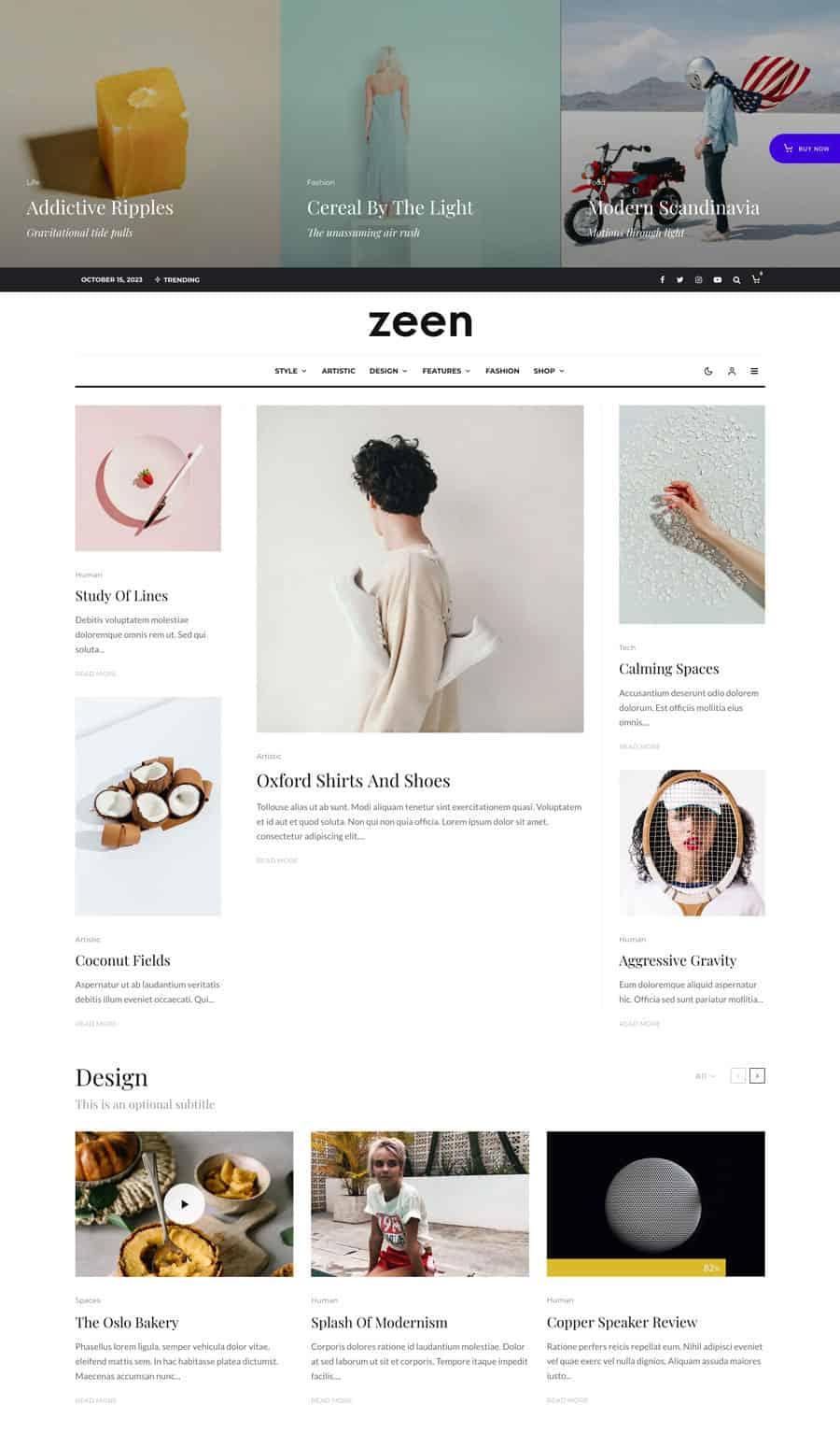 Zeen WordPress Theme für Reise, Mode und Lifestyle