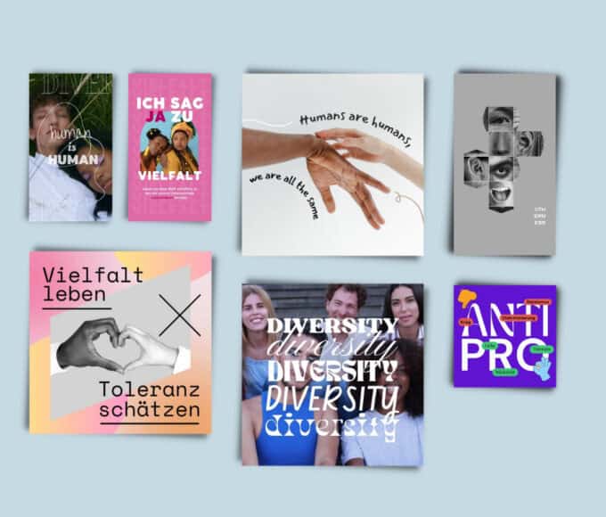 Leiser Aktivismus - Banner für mehr Vielfalt