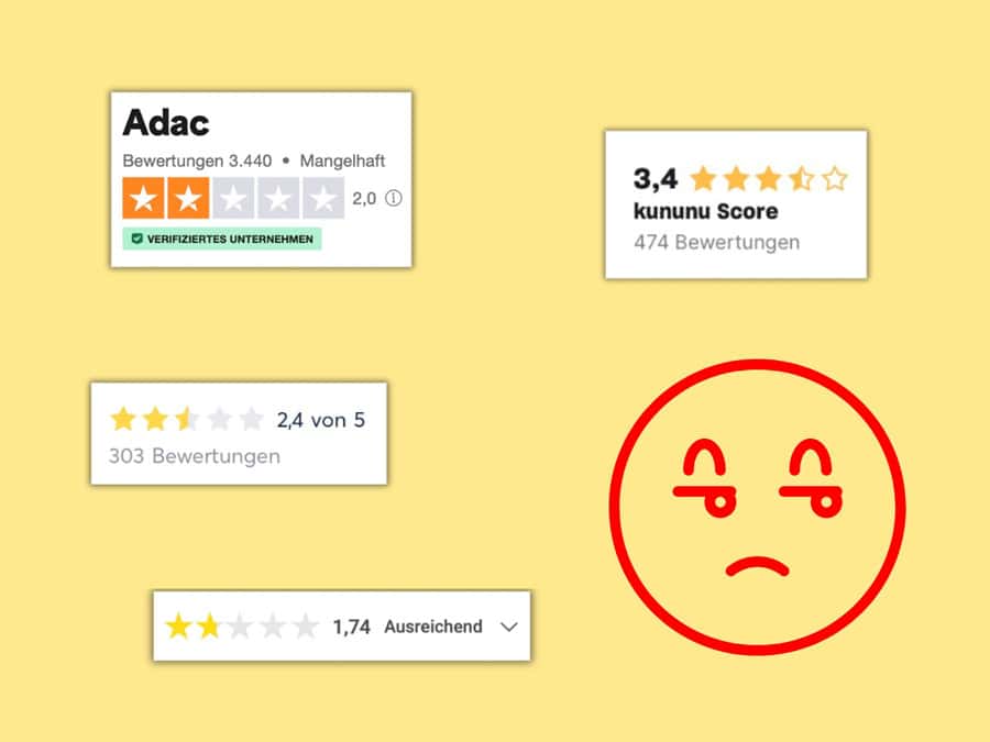 Schlechte Erfahrungen und Bewertungen ADAC